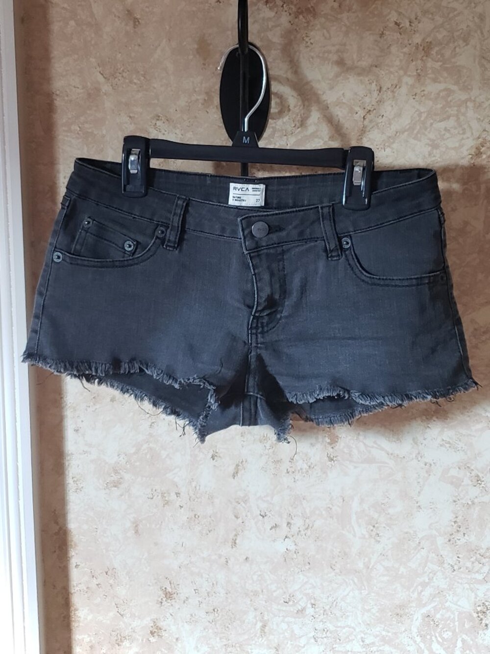 RVCA black jean shorts